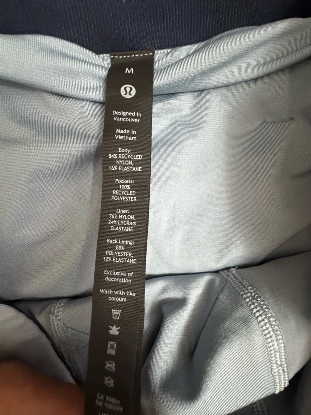 lululemon athletica Gray Teal Patterned Swim Hybrids